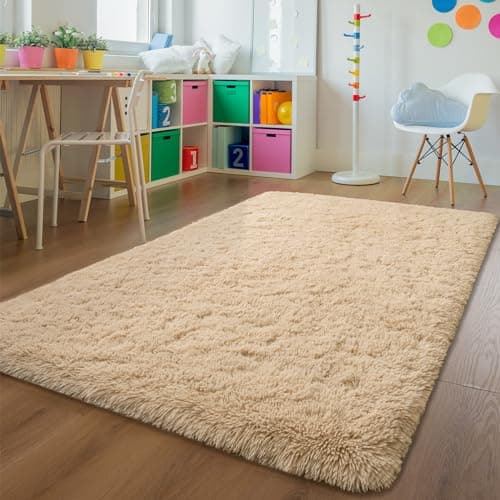 Camel Fluffy Rug - Click Here