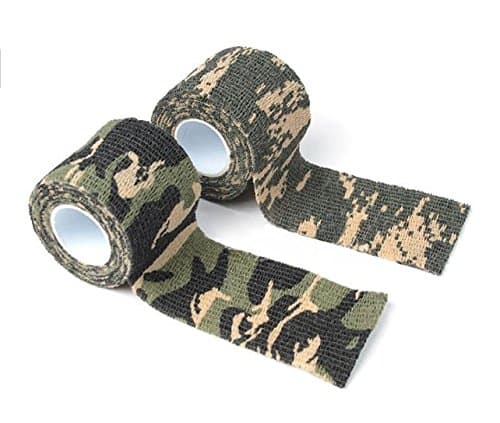 The Rugged Hunter Camo Tape Hunting Stealth Gun and Bow Camouflage Cloth Tape Flexible 14.5 Feet Per Roll - 2 Rolls