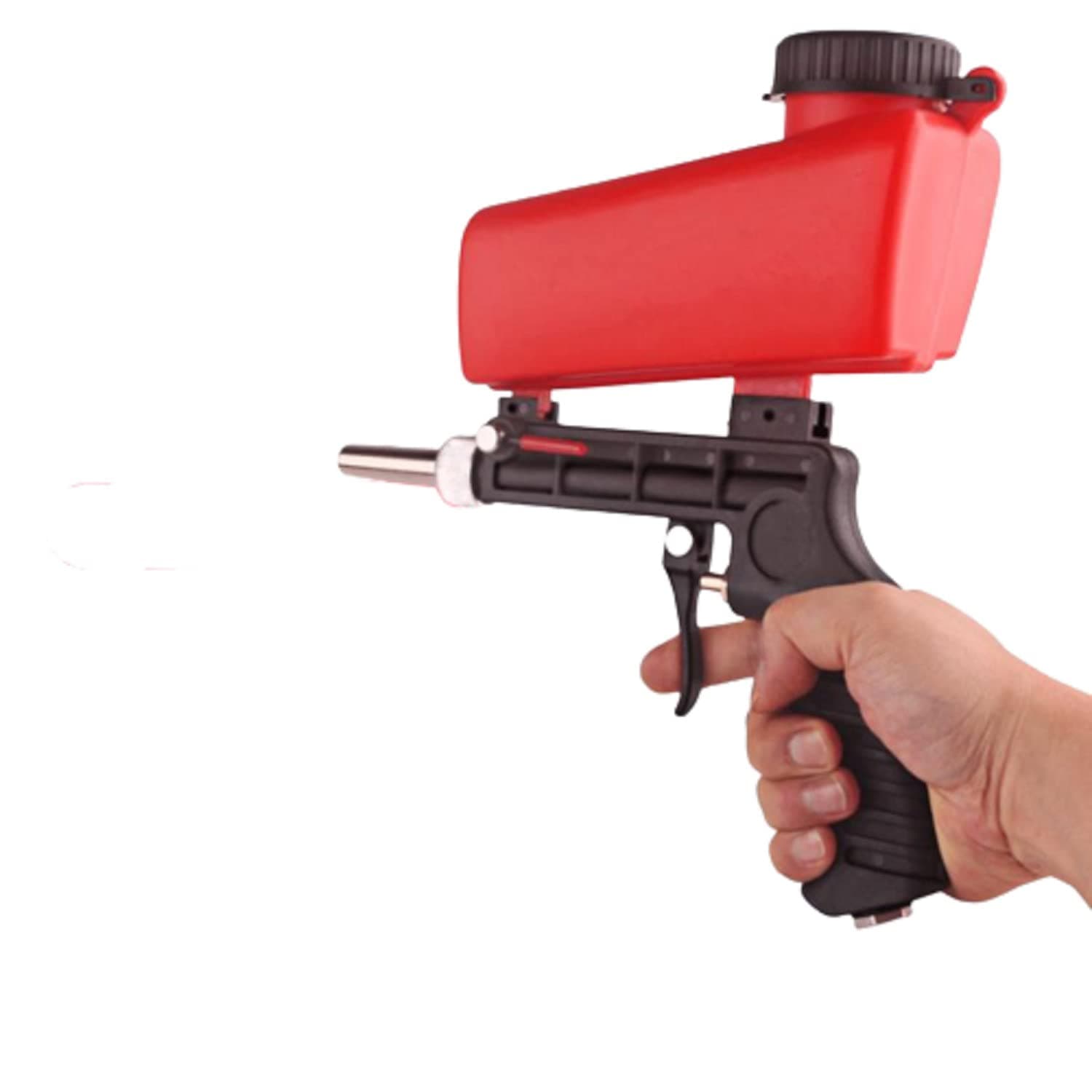 Portable 90psi Gravity Sandblaster Sand Blaster Gun Set, Sand Blasting Spray Tool for Remove Paint, Stains, Rust & Clean Surfaces