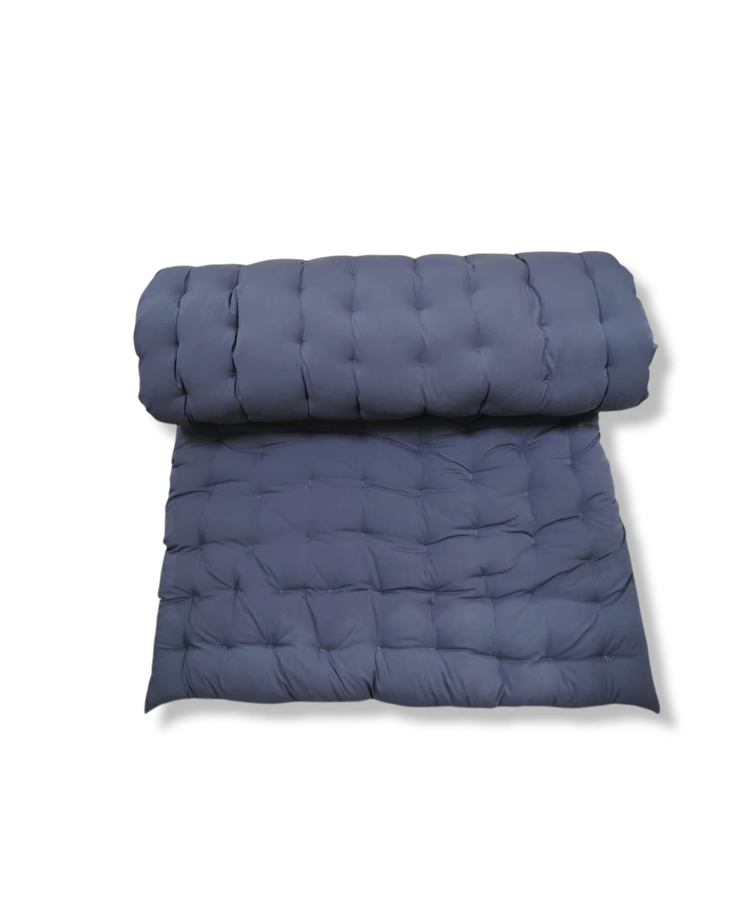 Soft Cotton Grey Color Quilt | Mattress` Foldable Light Weight Filled Single Firm Cotton Quilt Mattress| Gadda (Solid Coloured, 1 Sleeping Capacity, 3 x 6 ft or 72 x 36 Inches) (Grey)