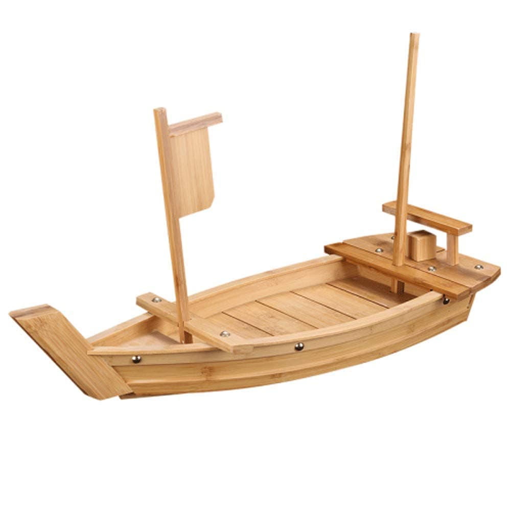 Wooden Sushi Boat Serving Tray, 28 Inch Sushi Plate for Restaurant or Home, Large Size Sushi Tray Serving Boat Plate for Restaurantware (71cm/28inch)