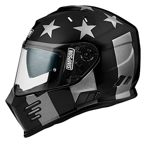 Simpson Subdued Venom Helmet, Matt Black-Grey, Size XS