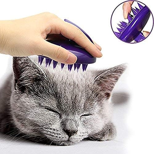 Lkcci Soft Silicone Pins pet Deshedding brush small dog Cat Grooming Shedding Massage tool Bath Brush for short hair