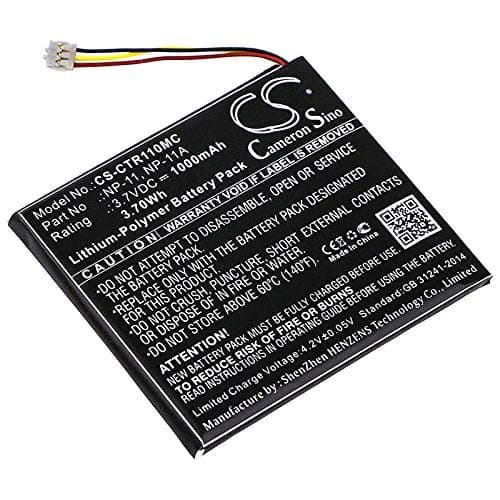Battery for C'asio TR Mini,TR-M11,fit Part NO:NP-11,NP-11A,LIS1639CSPC (1000mAh)