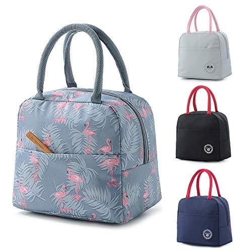 Insulated Lunch Bag Reusable Lunch Box Lunch Tote Waterproof Grocery Bag to School Office Work for Kids, Adults, Children,flamingo