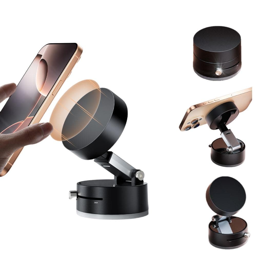 ZETY Magnetic Phone Holder for Car, Compatible with MagSafe Car Mount, Windshield Magnetic Car Mount for iPhone 16/15/14/13/12 (Black)