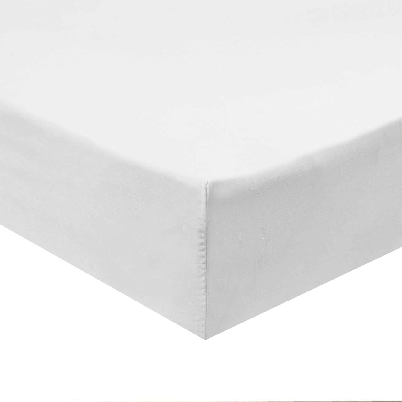 Royal Tradition-Fitted Sheet Only, 100-Percent Cotton 600 Thread Count (Top Split King Size, Solid White) for Adjustable Beds