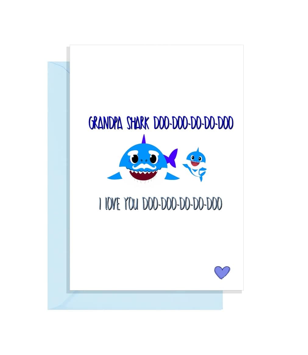 That Card ShopFunny Grandpa Shark Fathers Day Card - for Grandad from the Baby Shark song!