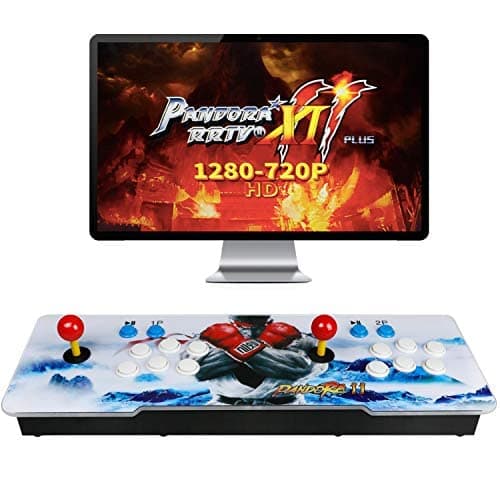 2706 Classic Arcade Game Machine 2 Players Pandoras Box 11 1280x720 Full HD Video Game Console with Arcade Joystick Support HDMI VGA Output (Black)