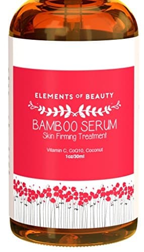 Bamboo Serum by Elements of Beauty (1 oz) - Skin Firming Treatment Helps Tighten Sagging Skin - Anti-Wrinkle Serum Locks in Moisture - With Vitamin C, CoQ10 and Coconut