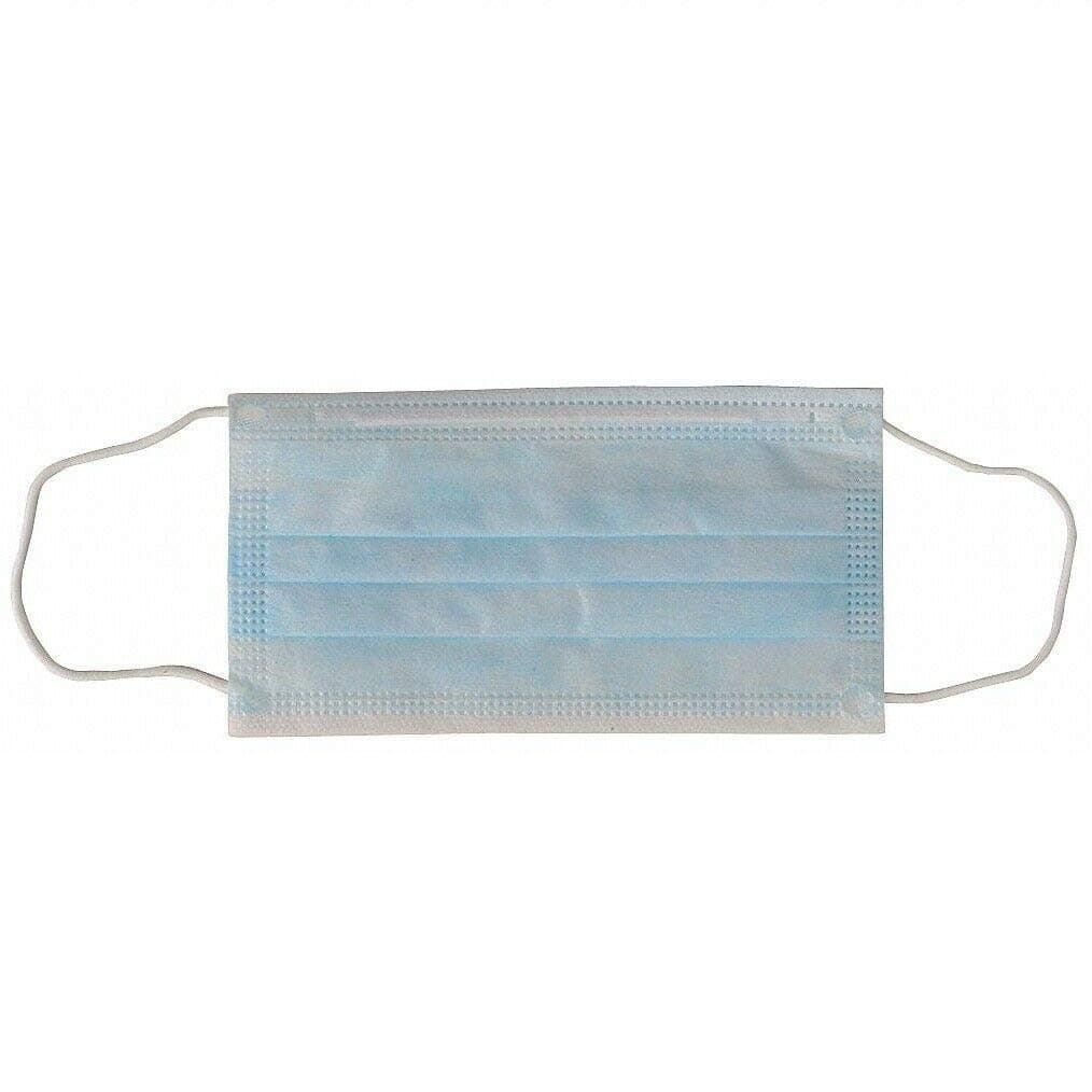 50 Disposable Face Masks Surgical Medical Dental Industrial Quality 3-Ply Blue