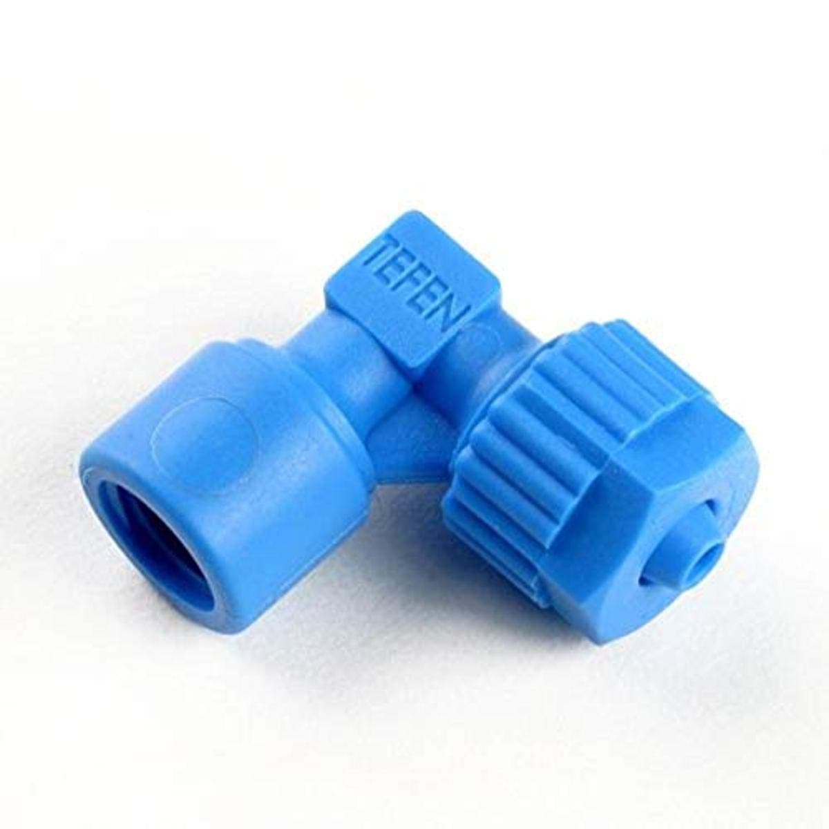 TefenFiberglass Polypropylene Compression Tube Fitting, 90 Degree Elbow Adapter, Black, 6 mm Tube OD x 1/8" BSPT Female (Pack of 5)
