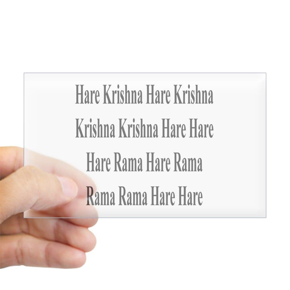 CafePress - HARE KRISHNA MANTRA Rectangle Sticker - Rectangle Bumper Sticker Car Decal