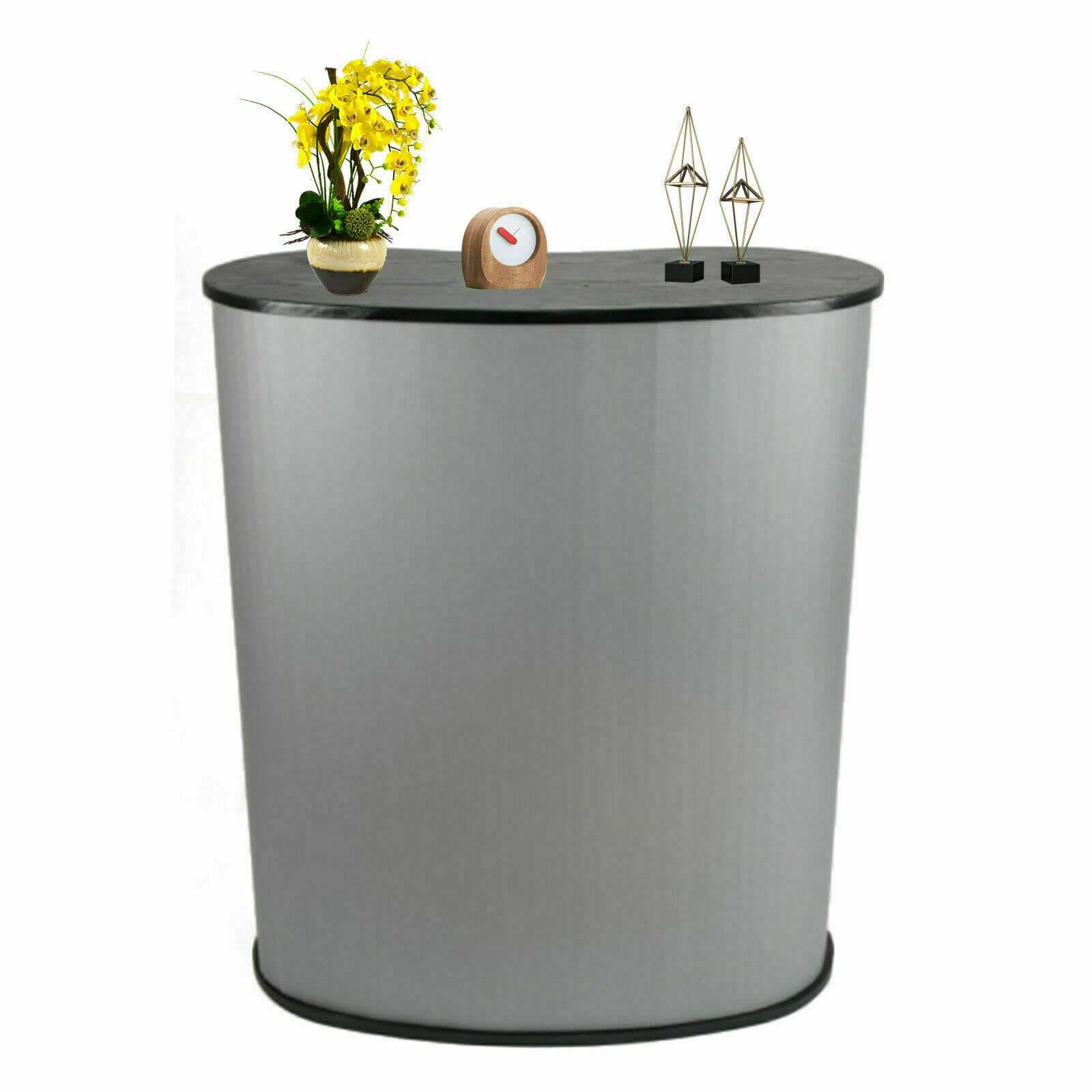 Futchoy Portable Trade Show Table Counter Display Table Exhibition Counter Stand Pop Up Podium Banner Stand 40 * 90 * 90cm