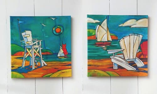 Lifeguard Chair Wall Canvas 20" X 20"