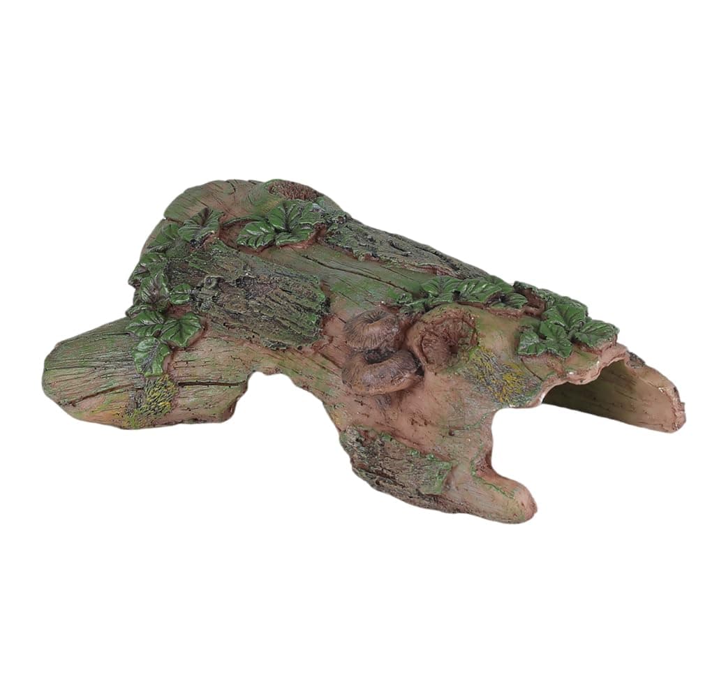 Reptile Log Resin Hollow Tree Trunk Ornament - Hideout Caves, Great for Lizards,Snakes,Turtles,Geckos,Scorpions,Frogs