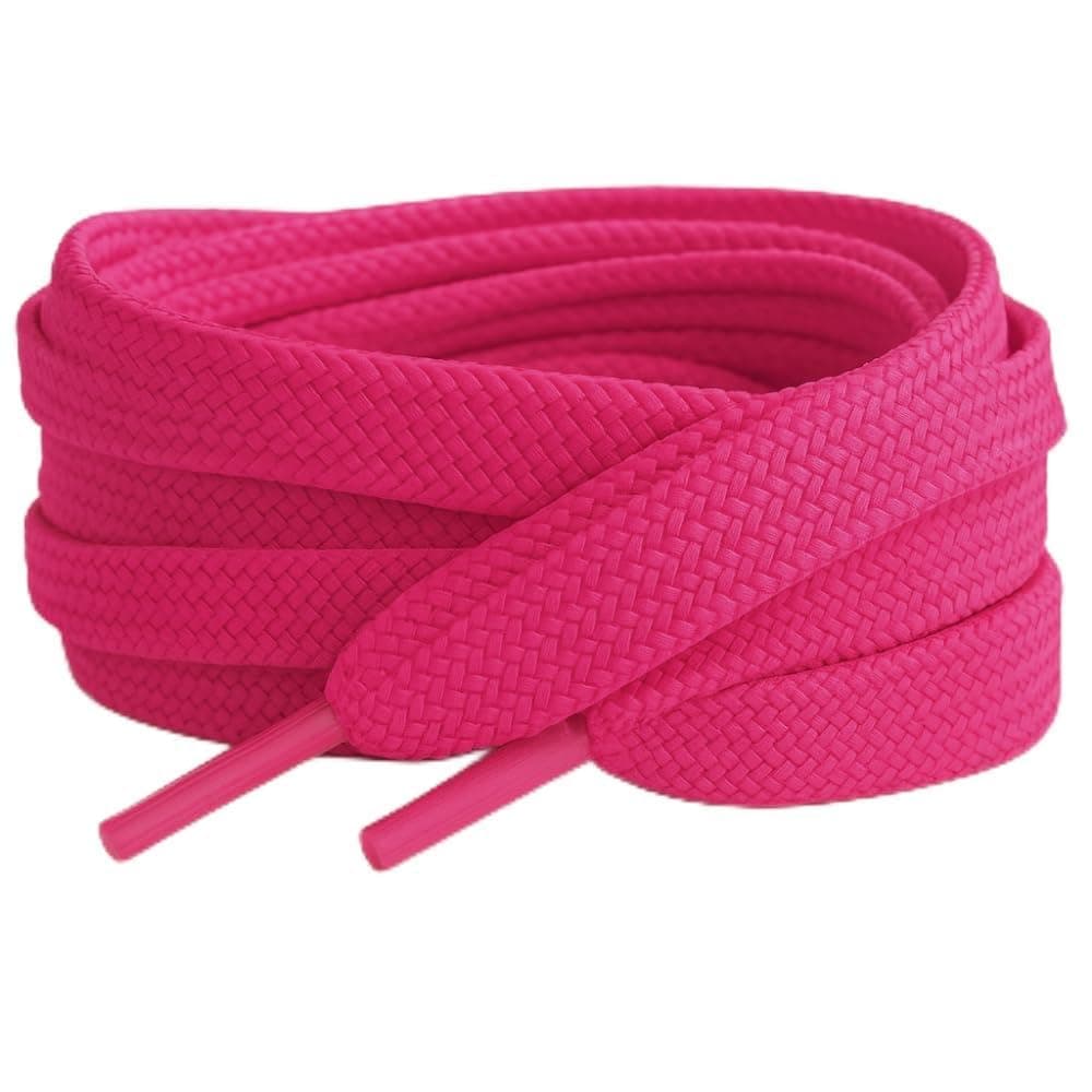 Raspberry Pink 120cm / 47” Flat Shoelaces – Perfect Replacement for Adults & Kids Trainers, Sneakers, Sports Shoes, Athletic Footwear, & Boots
