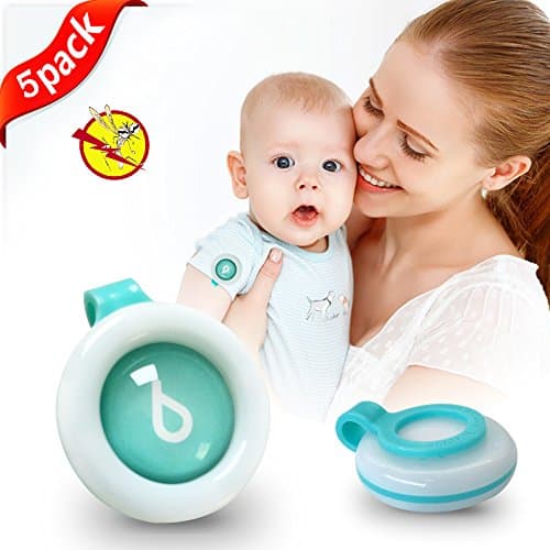 KOKODI Clip On Mosquito Bug Repellent 5 Pack Camping Anti Mosquito Buckle Insect Repellent Natural Plant Ingredients No Skin Contact Protect for Baby and Adults