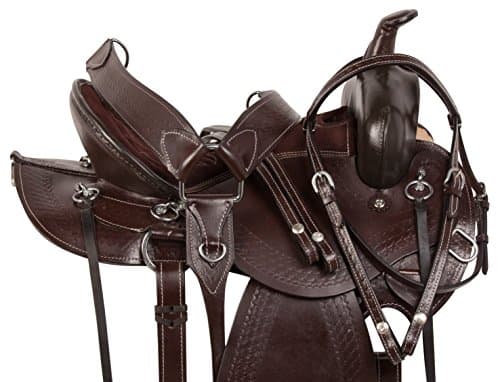 Acerugs Horse Saddle Western Endurance Pleasure Trail Riding Comfy SEAT Premium Leather TACK Set