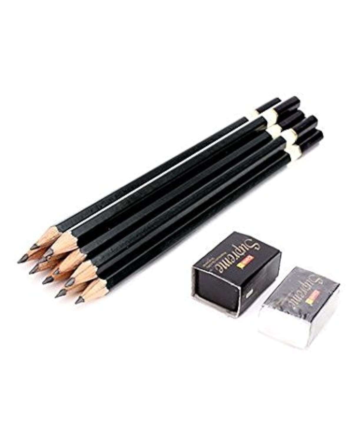 Camlin Supreme Pencil (Pack of 10),Ink Color-Black