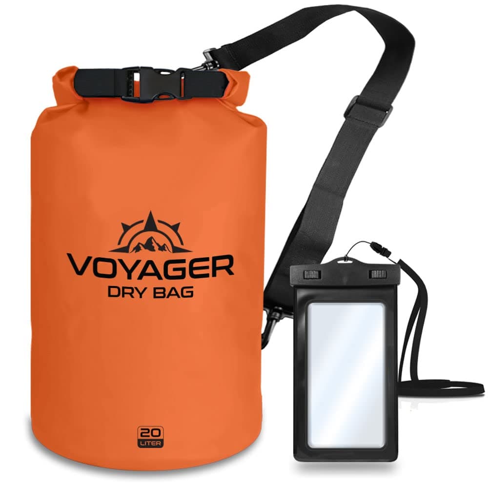 EcoGear FX Heavy Duty Waterproof Dry Bag Voyager Series – Durable Roll Top Compression Bag –Kayaking, Rafting, Boating, Hiking, Fishing and Camping
