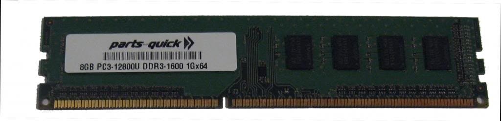 8GB DDR3 Memory Upgrade for EliteGroup (ECS)-Z77H2-A2X, Z77H2-A2X Deluxe Motherboard PC3-12800 240 pin DIMM 1600MHz RAM (PARTS-QUICK BRAND)