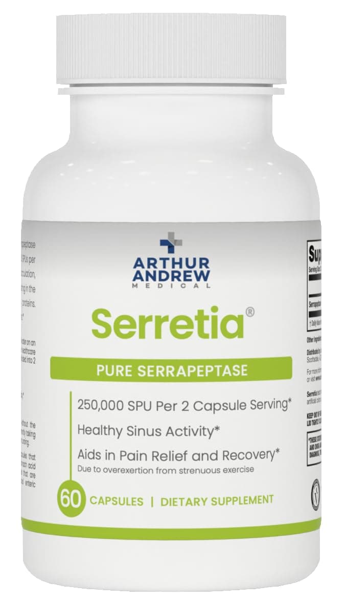 Serretia, Serrapeptase Formula for Muscle and Sinus Support, 60 Capsules