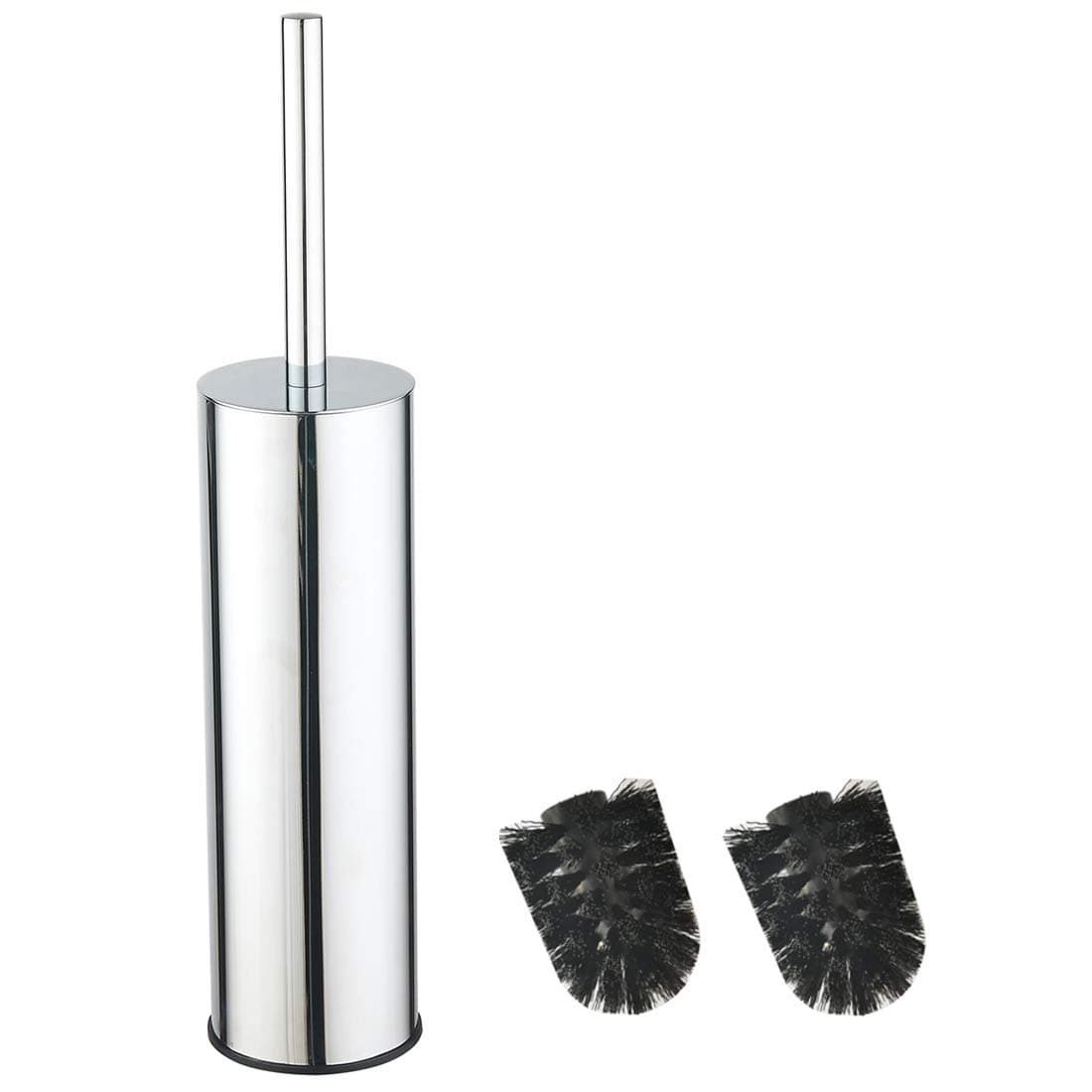 BGL 304 Stainless Steel Toilet Brush Long Bucket Stand Round Toilet Brush with Holder Chrome
