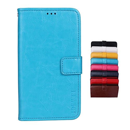 Brand Set Case for Lenovo K5 Pro Wallet style faux leather flip Case with Secure Magnetic Closure Lock and bracket function,Suitable for Lenovo K5 Pro (Blue)