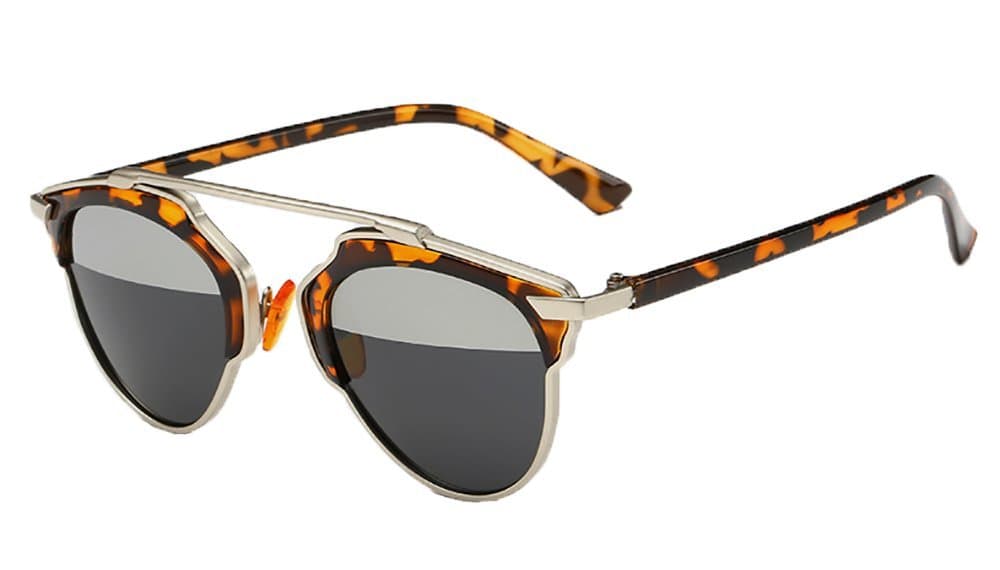 Ralink Polarized Sunglasses Cat Eye UV TAC Lens Metal Retro Glasses for Womens