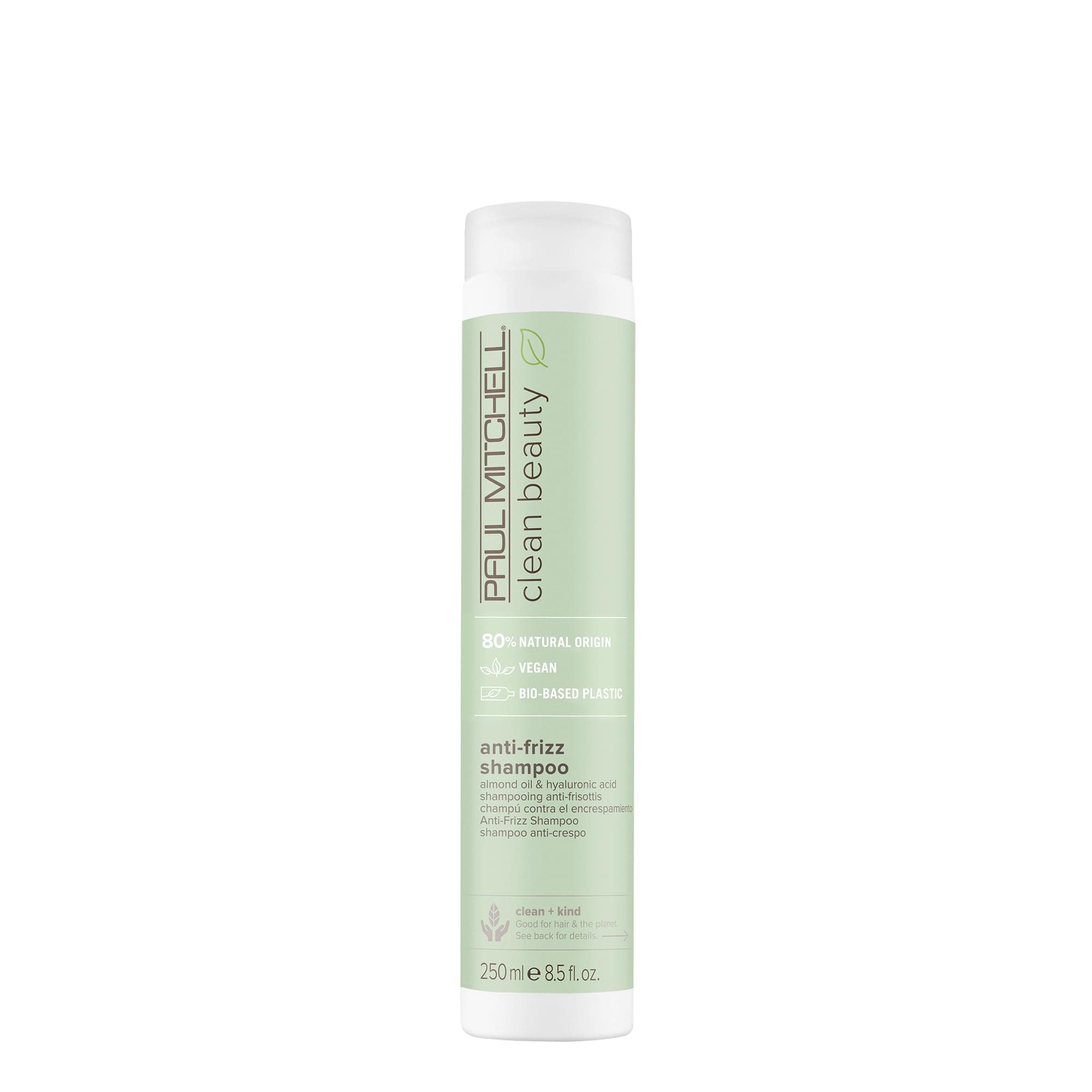 Paul Mitchell Clean Beauty Anti-Frizz Shampoo, Smoothes Hair, Calms Frizz, For Textured, Frizz-Prone Hair