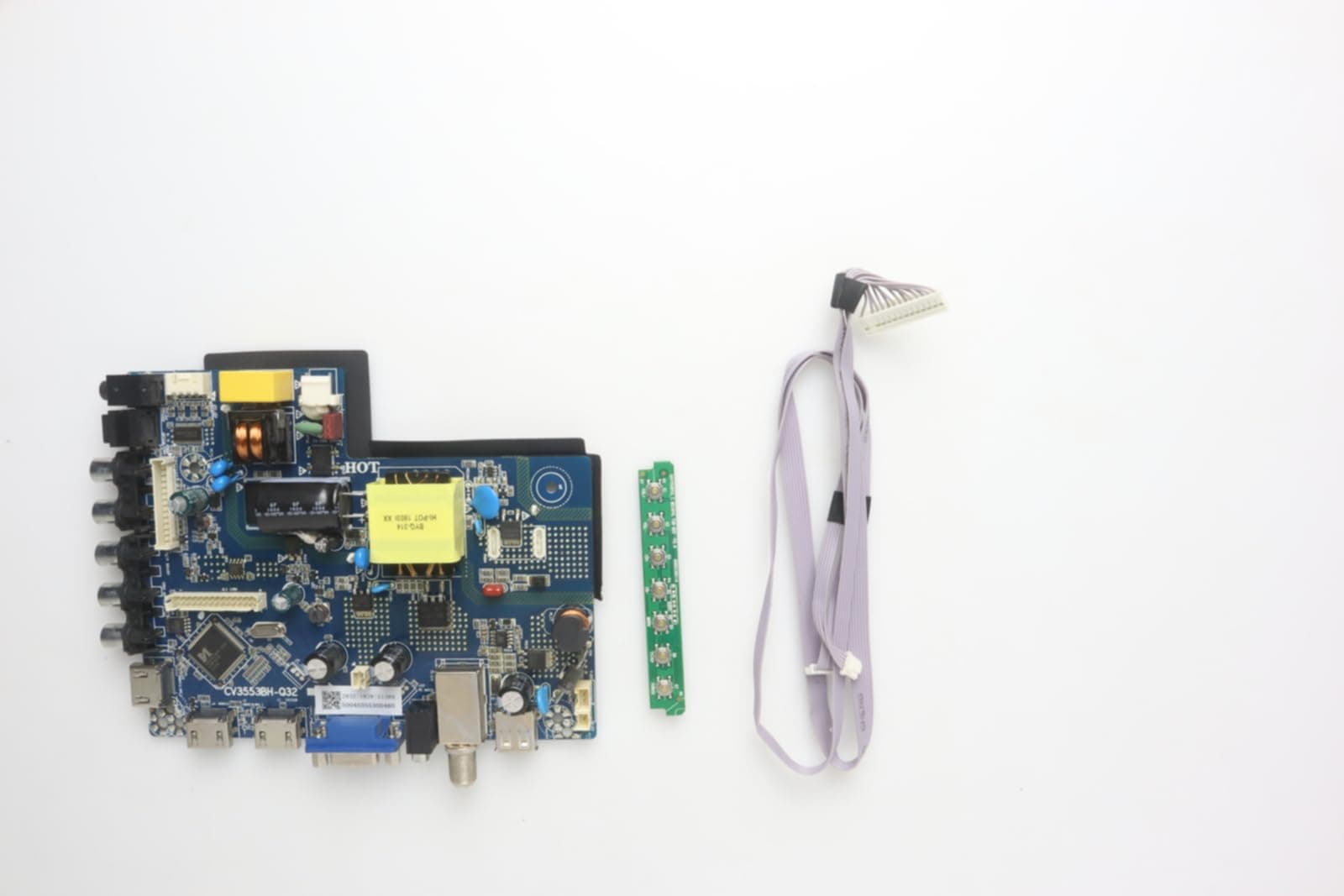 Television Repair Kit for Element ELEFW328C with TV Main Board + Power Supply + TCon + Cables