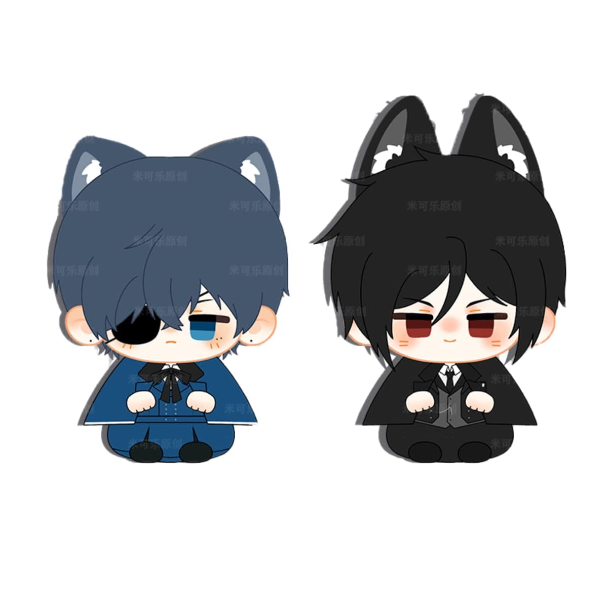 Sebastian Michaelis Ciel Phantomhive Stuffed Keychains Plush Pendant Lovely Decoration for Keys Bags Gift for Fans