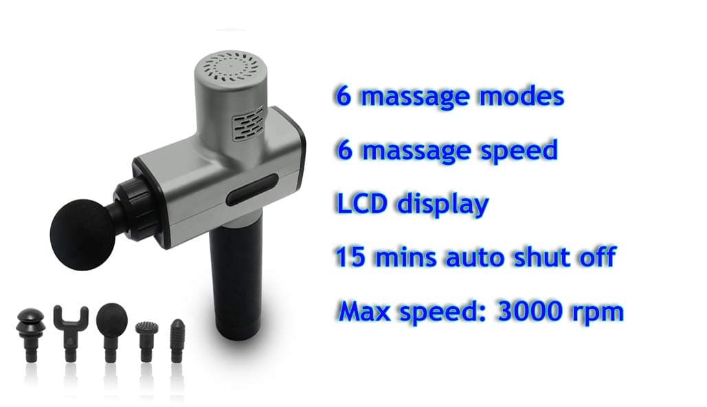 SKY LAND Massage Gun Deep Tissue| Handheld Massager Cordless Percussive Vibration Massage Gun - Grey/Black, Unisex Massager EM-4172