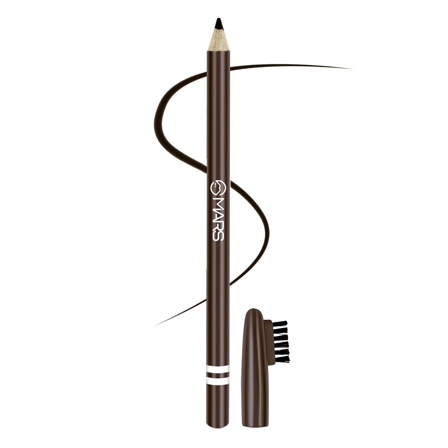 MARS Eyebrow Pencil With Spoolie | Long Lasting & Smudge Proof | High Pigmented Eyebrow Pencil (1.2 gm) (Dark Brown)