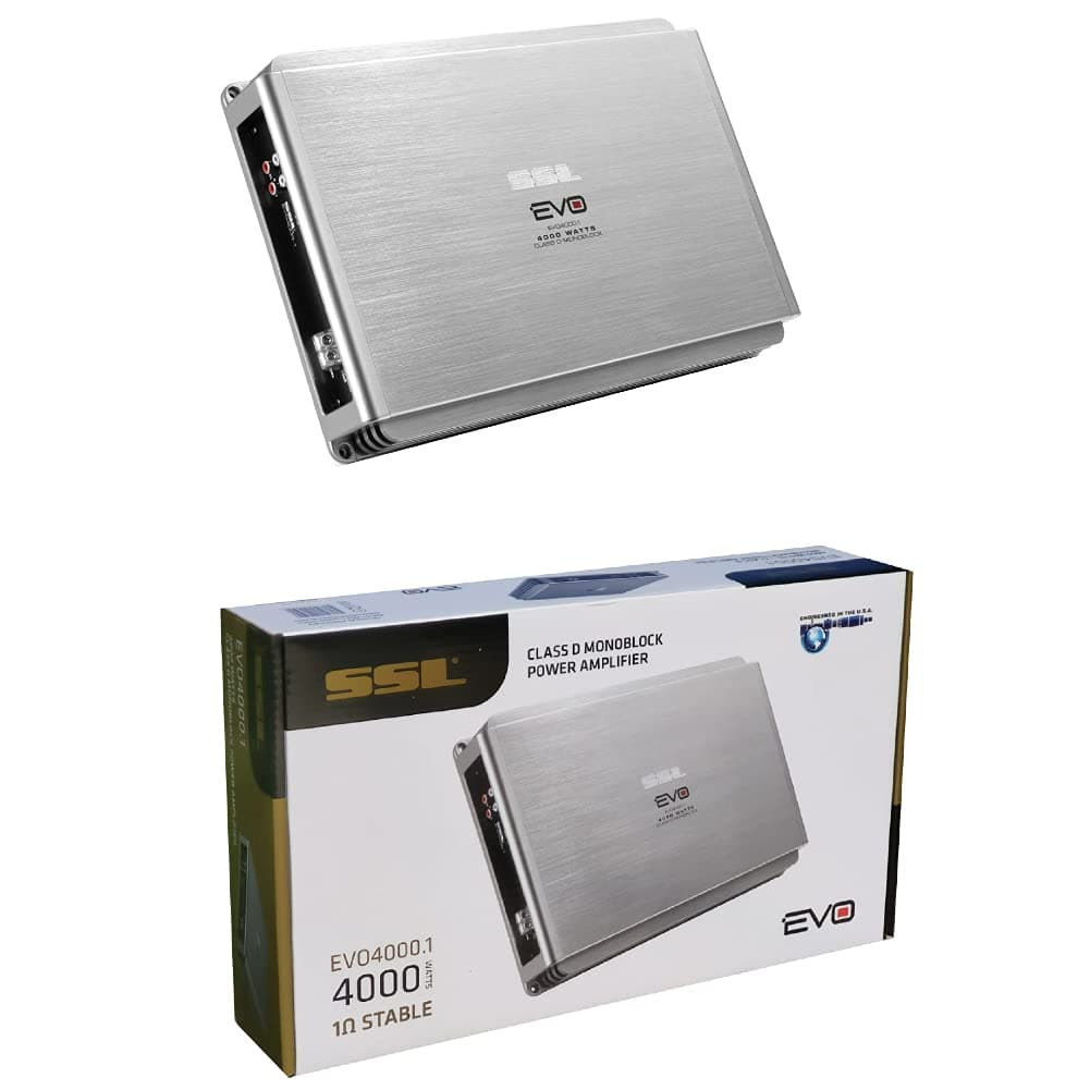 AMPLIFIER D CLASS SOUNDSTORM SSL EVO4000.1 EVO 4000.1 MONOPHONIC 1 CHANNEL OF 2000 WATTS RMS AND 4000 WATTS MAX STABLE 1 OHM FOR SUB SUBWOOFER WITH REMOTE CONTROL INCLUDED AND FILTER SUBSONIC