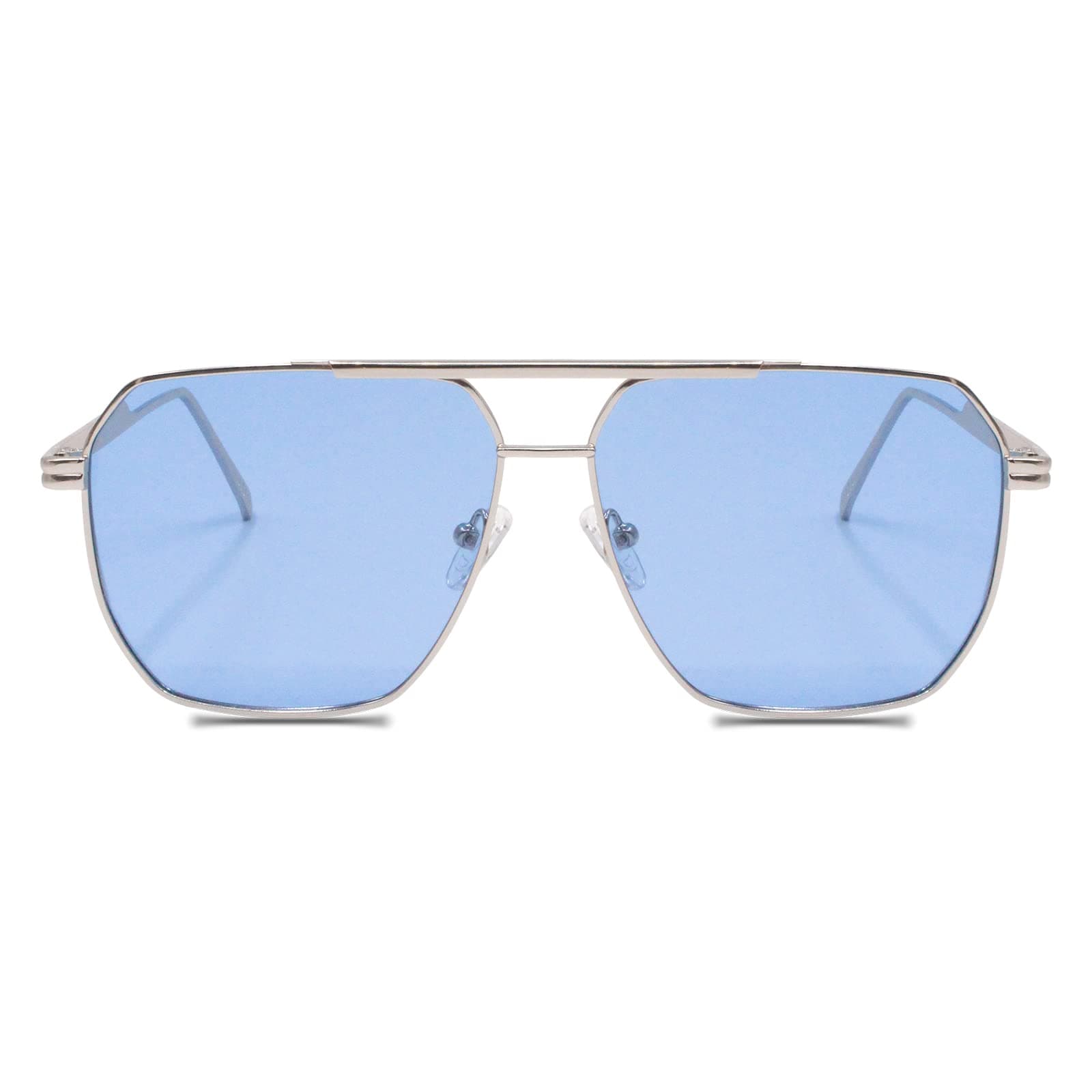 Xpectrum Retro Oversized Aviator Trendy Sunglasses Mens Womens Square Metal Gold Sun Glasses Polarized Lens