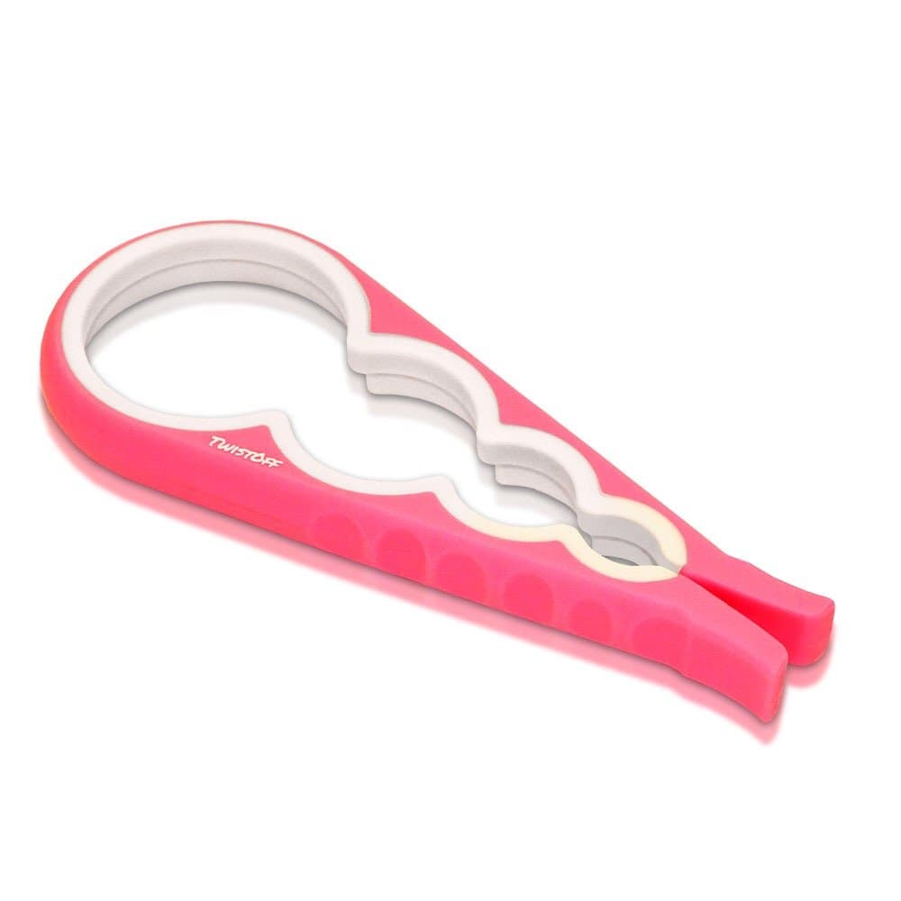 Twistoff Jar and Bottle Opener (Pink/White)