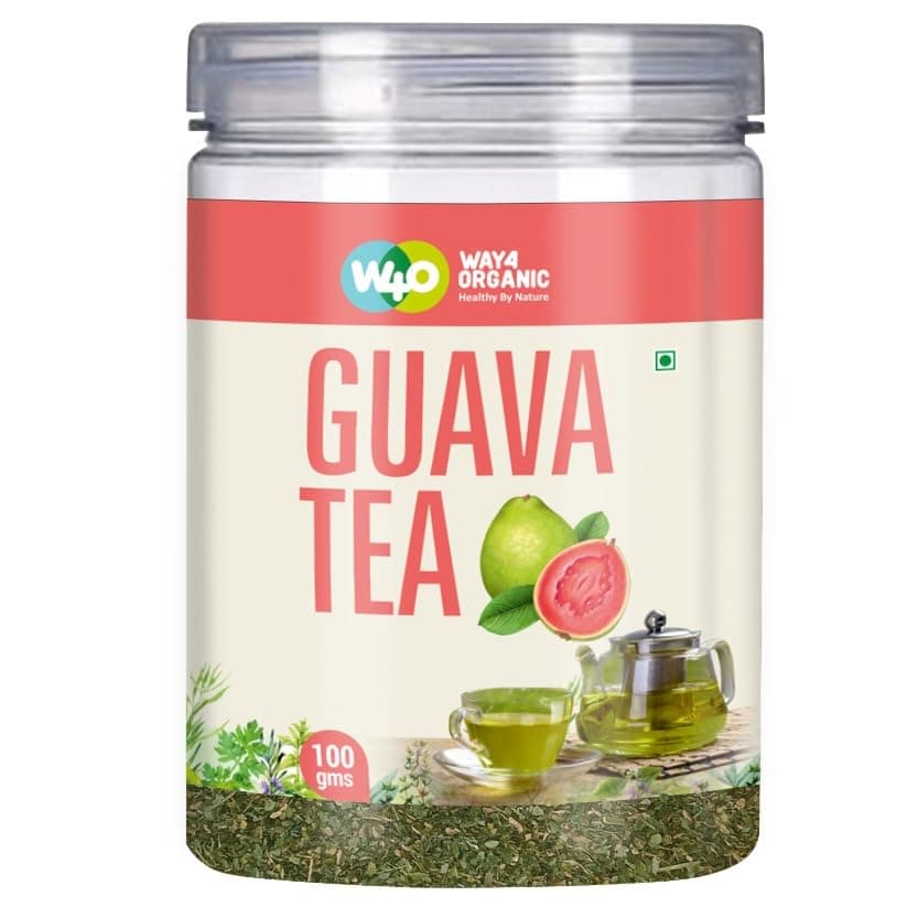 WAY 4 ORGANIC W4O Guava Leaf Tea/Psidium guajava Tea 100 g Canister Pack (Pack of 1)