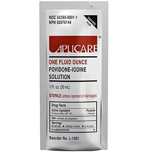 Povidone Iodine Liquid Pouch, Sterile by Aplicare Inc ( POUCH, POVIDONE IODINE, 1 OZ, STERILE ) 20 Each / box