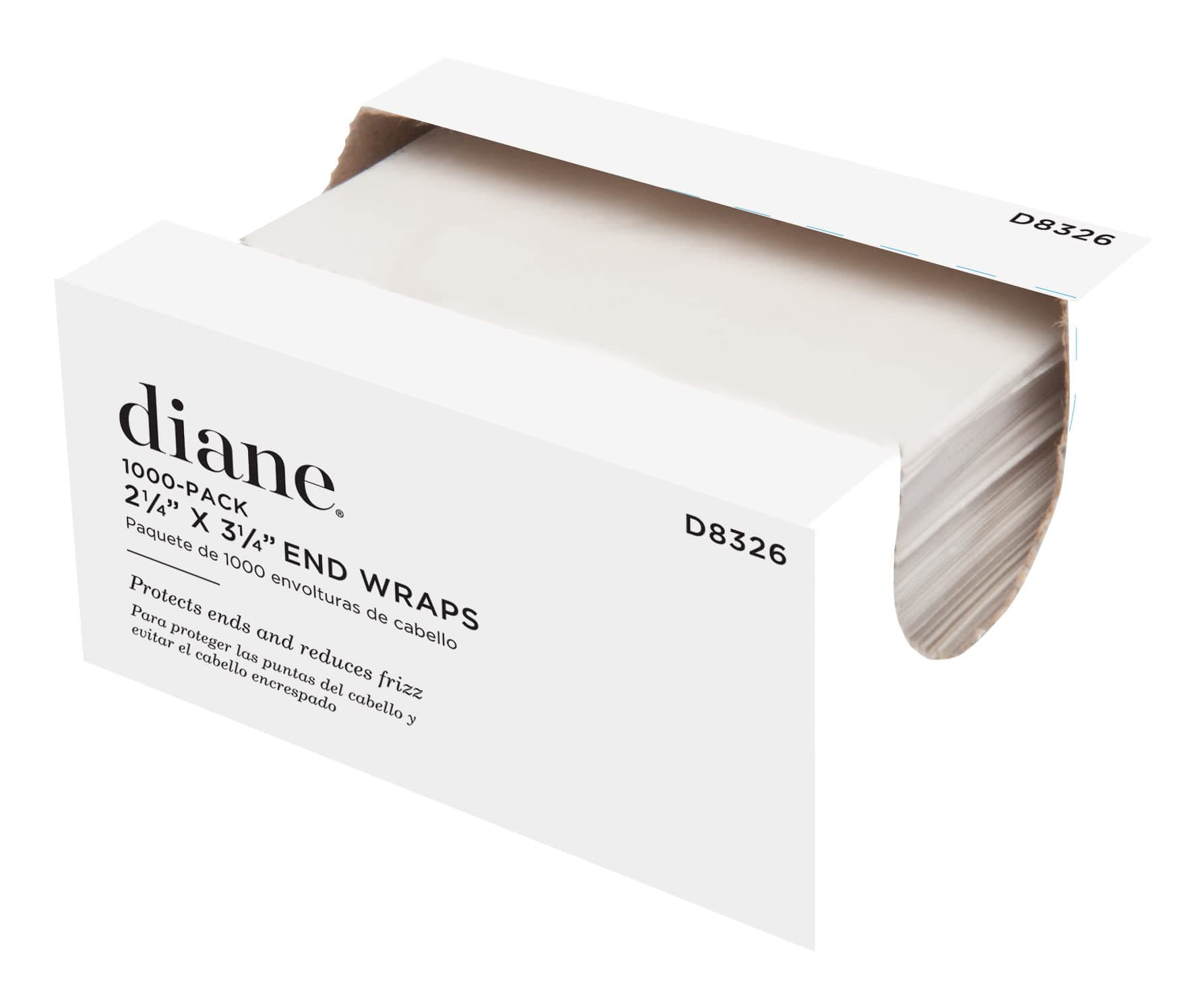 Diane End Wraps for Styling Hair in Salon or at Home 2.25â€ x 3.25â€, White, 1000 Count(Pack of 1)