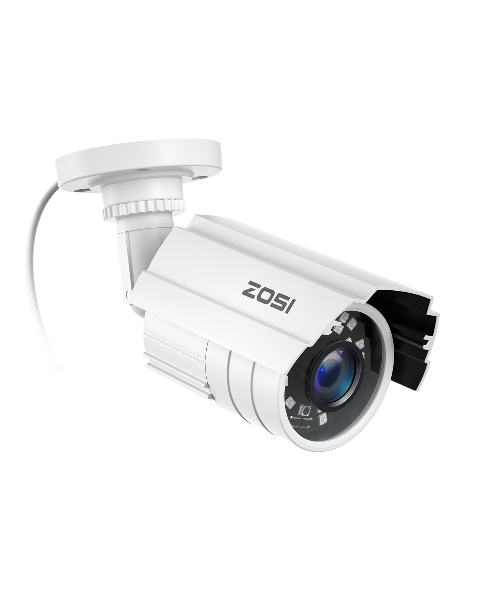 ZOSI 2MP 1080p HD 1920TVL Outdoor Indoor Home Security Camera (Hybrid 4-in-1 HD-CVI/TVI/AHD/960H Analog CVBS), 24PCS LEDs, 80ft IR Night Vision, Weatherproof Surveillance CCTV Bullet Camera