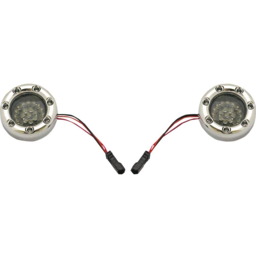 Custom Dynamics Bullet Ringz LED Turn Signals Chrome with Smoke Lens BTRC-RR-JAE-S