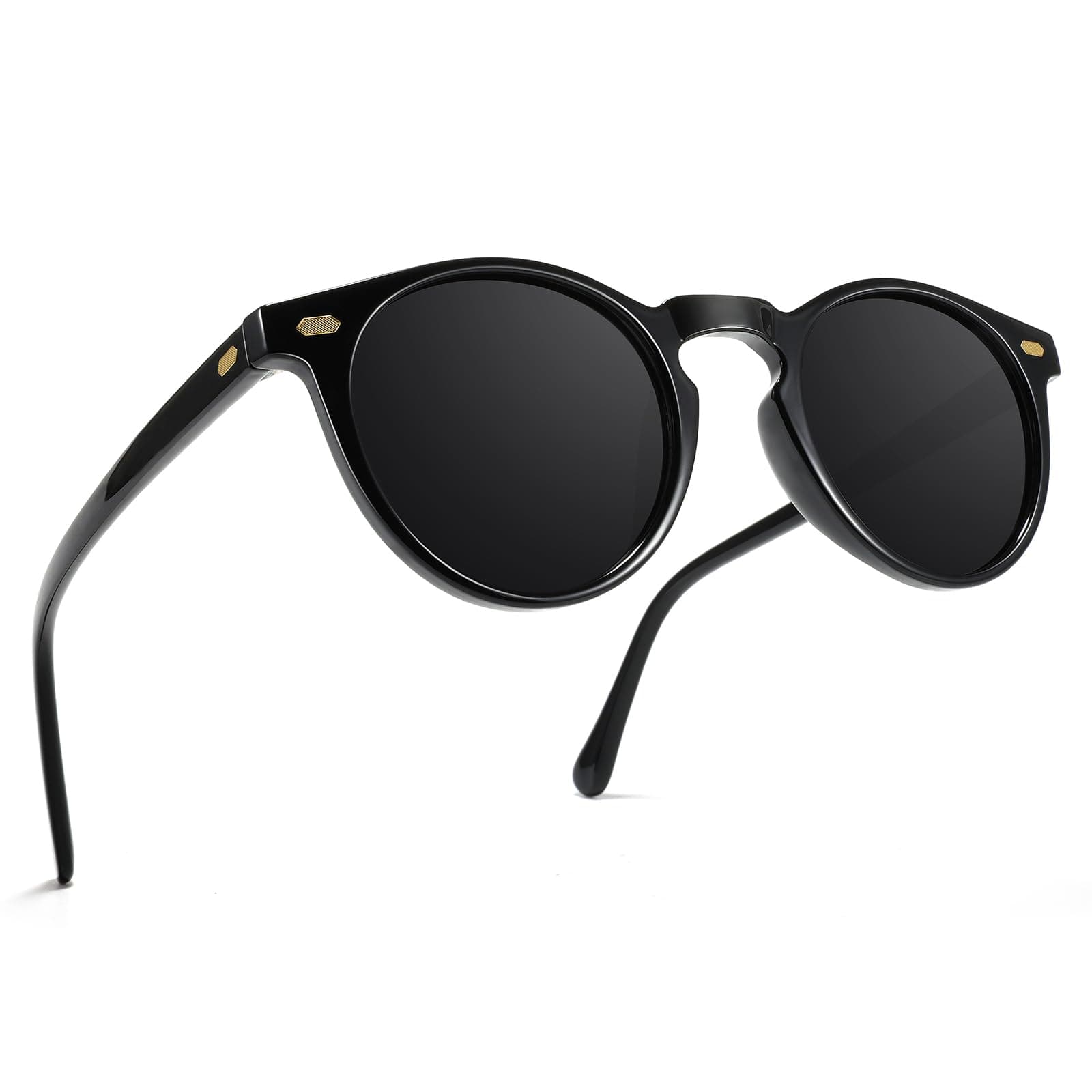 PANNER Retro Round Polarized Sunglasses for Men Women UV400 Protection