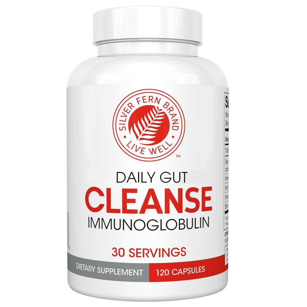 Cleanse - Daily Gut - 1 Bottle - 120 Capsules - 30 Day Supply - Immunoglobulin G, A & M -(IgG, IGA, IgM) - Postbiotic