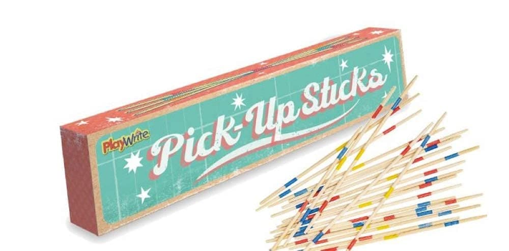 Mikado Traditional Games, Classic Retro Wooden Chopsticks Game for Adults and Kids