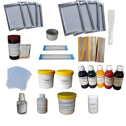 Screen Printing Simple Materials Kit Bundle Squeegee Ink Silk Screen Printing Accesories Supply Hand Tools