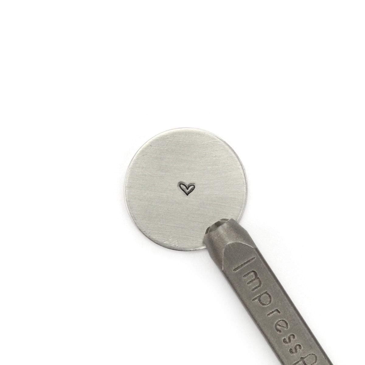 ImpressArtWhimsy Heart Metal Stamp for DIY Love Crafts & Handmade Jewelry Making, Stamping and Punching (3mm)