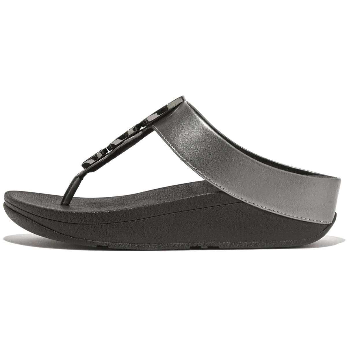 Halo Bead-circle Metallic Toe-post Sandals womens Wedge Sandal