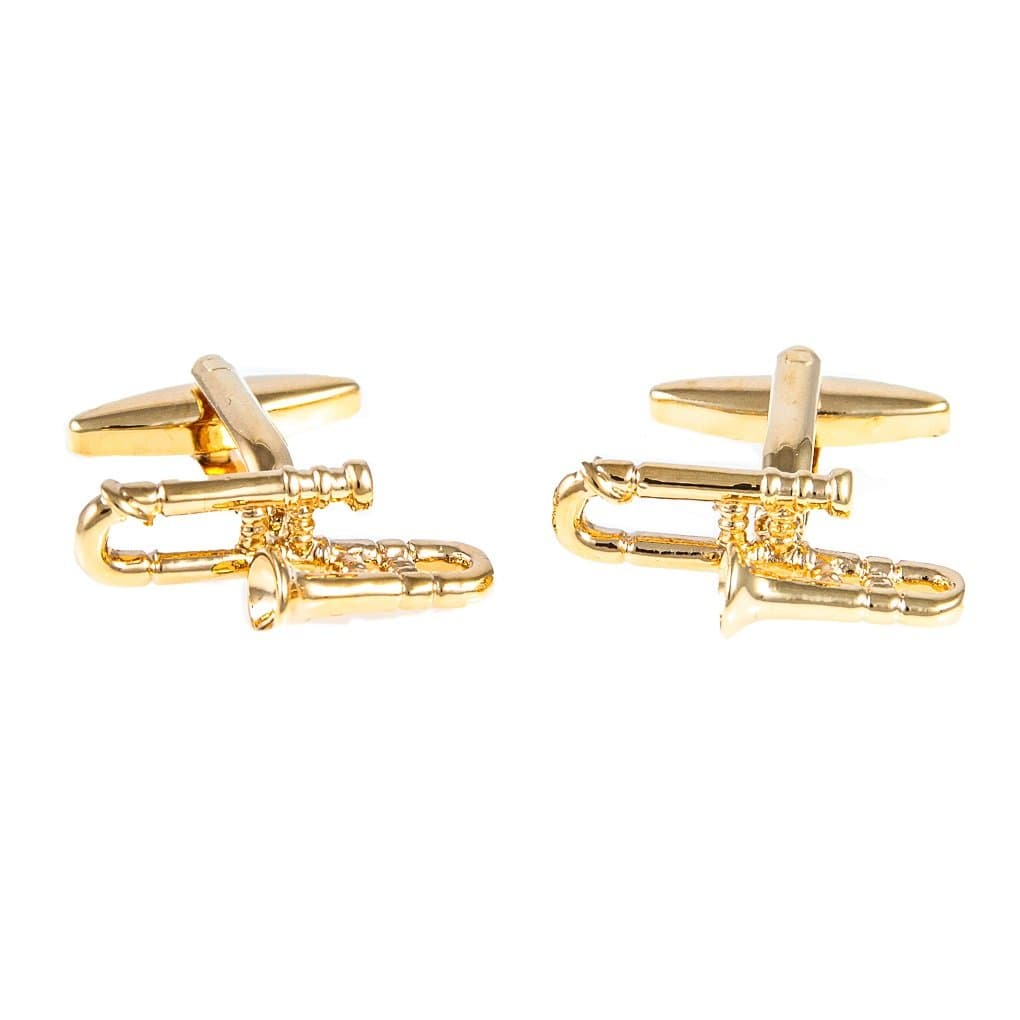 MRCUFFTrombone Pair Cufflinks in a Presentation Gift Box & Polishing Cloth